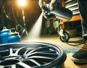 Покраска дисков автомобиля, применение автокраски в баллончике