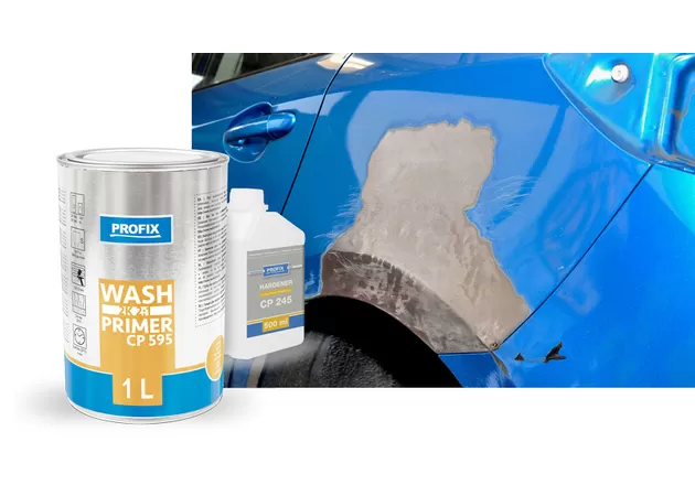 Грунт реактивний CP 595 Washprimer 2K 2:1, комплект с отвердителем Желтый 1 л + 0,5 л цена