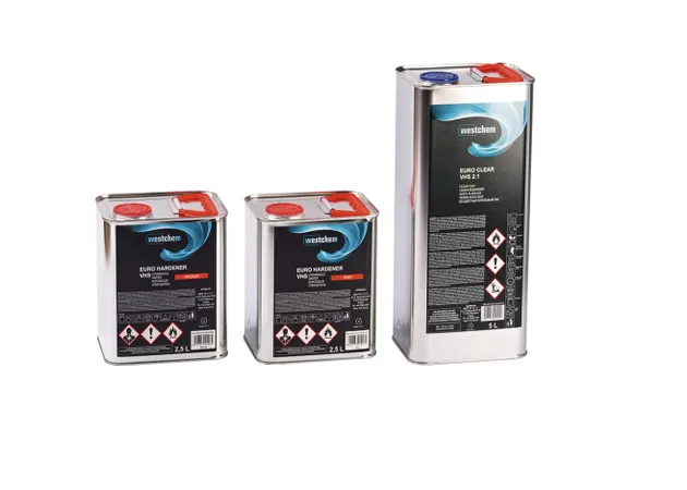 Акриловый лак бесцветный Westchem Clearcoat Euro VHS 2:1 1 л (с отвердителем быстрым 0.5 л) заказать
