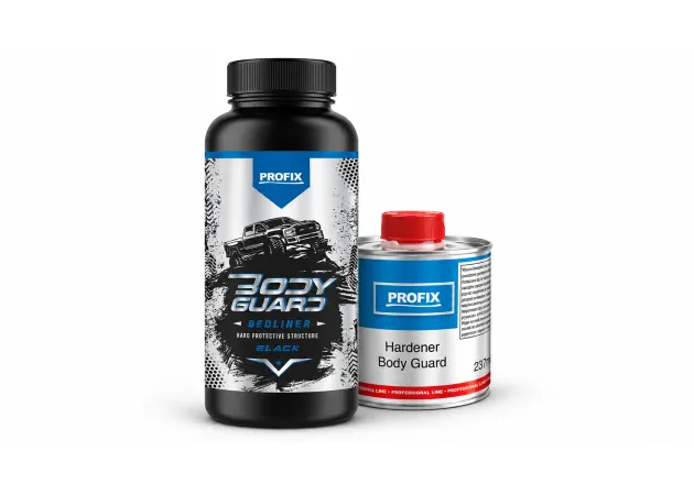 Захисне структурне покриття Body Guard Bedliner  Чорне 0,711 л + Затвердник Body Guard Hardener 0,24л заказати