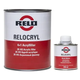 Акриловый грунт RELO Relocryl (Mipa) HS (4:1) темно-серый 1л + отвердитель 0,25л